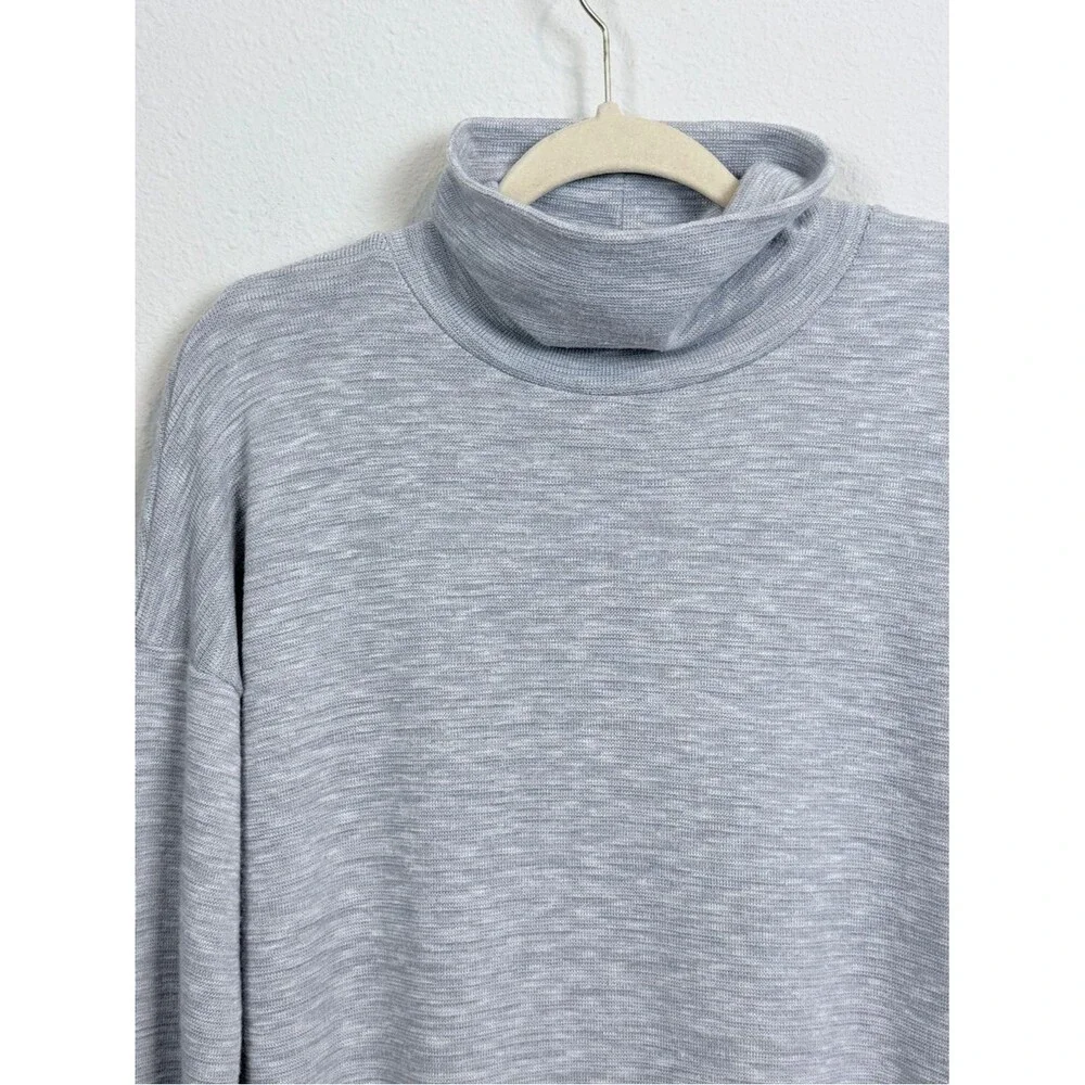 J. Crew Vintage Fleece Funnel Neck Tunic Grey M